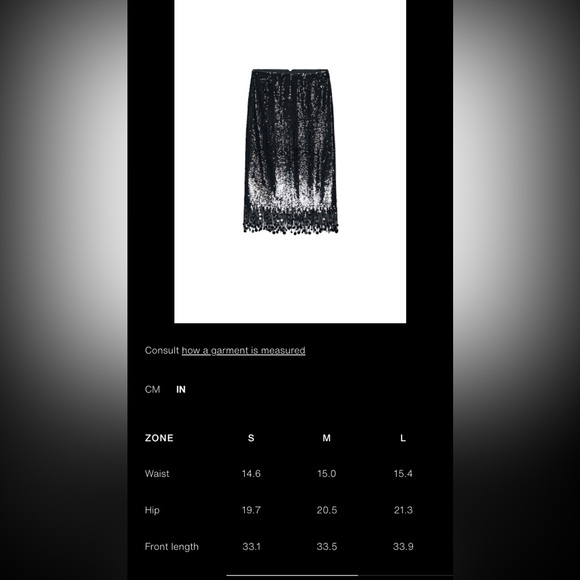 ZARA SEQUIN LONG SKIRT ZW COLLECTION - Picture 17 of 17